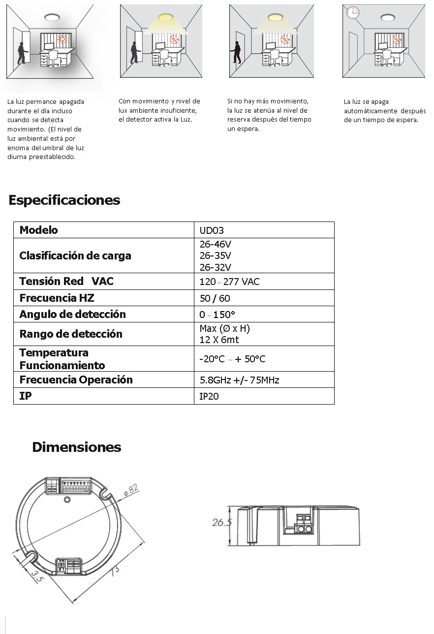 Sensor de movimiento para luz led