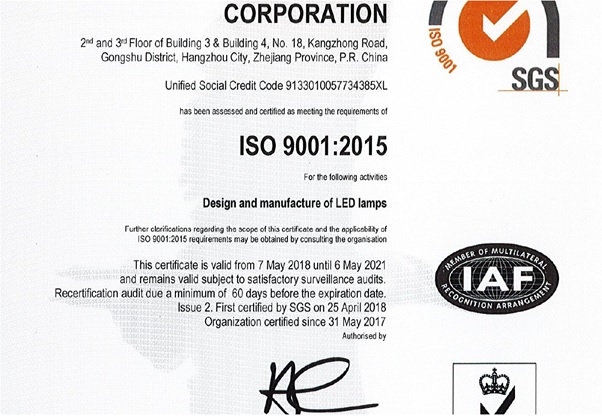 Certificaciones de CALIDAD LED